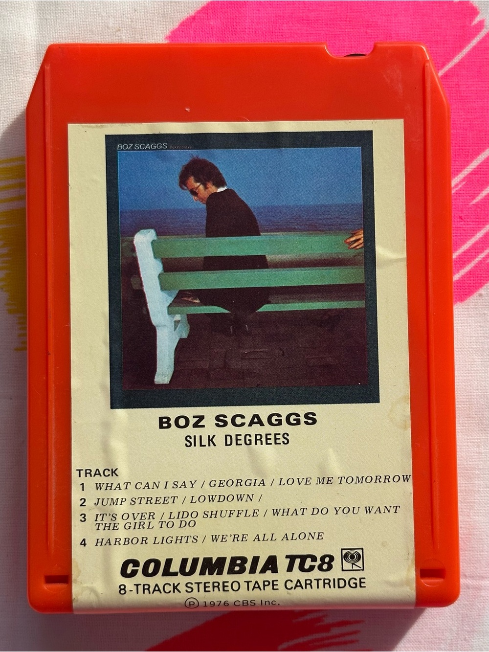 Vintage Boz Scaggs "Silk Degrees" Orange 8-Track Tape (Columbia Records, 1976)